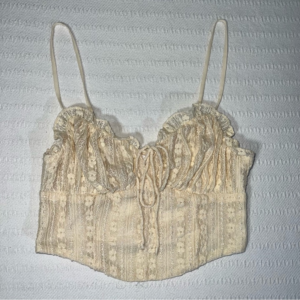 Altard State Y2K Lacy Babydoll Cami Tank Top Womens S Cottage Coquette Going Out